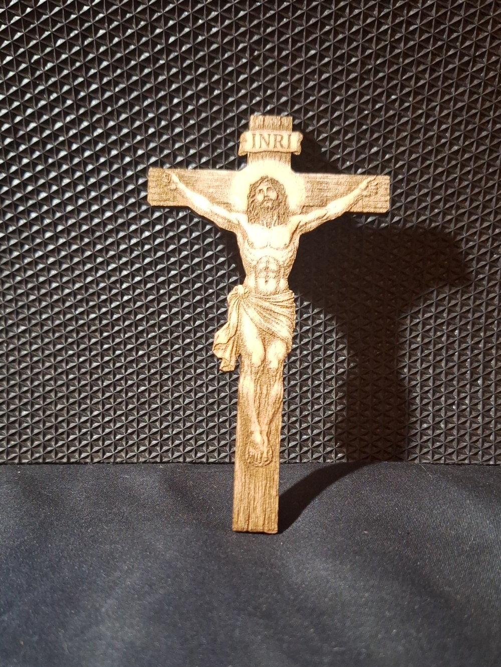 Artisan 3D Laser Wooden Crucifix Wall Cross - Decorative Home Accent